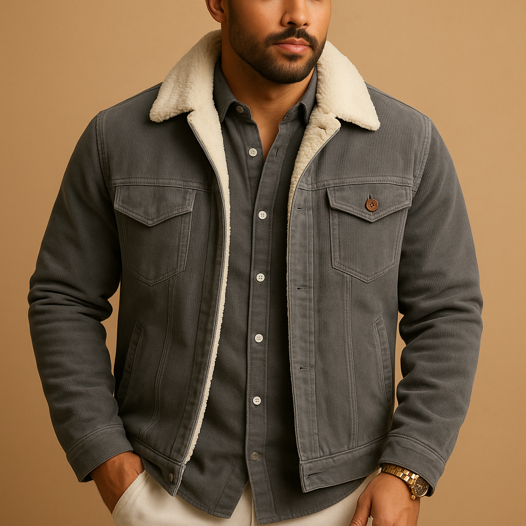 Cord-Jacke für Herren im modernen Schnitt | Daan