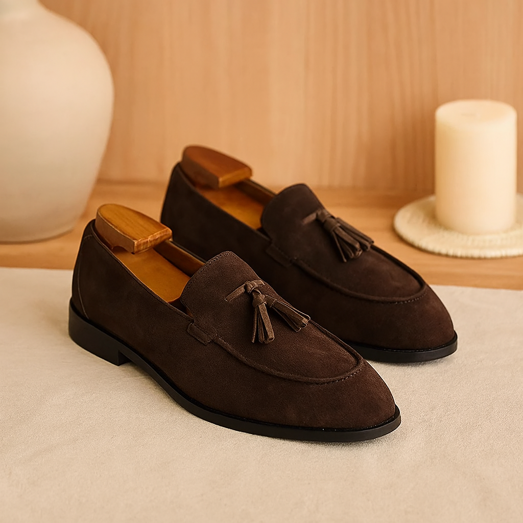 London Wildleder Slipper – Flexible und stilvolle Herrenschuhe