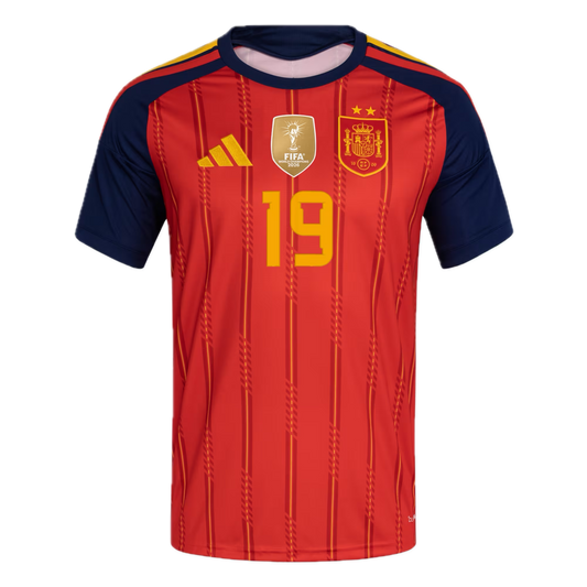 Spanien 2026 LAMINE YAMAL #19 2 Sterne Weltmeister Heimtrikot