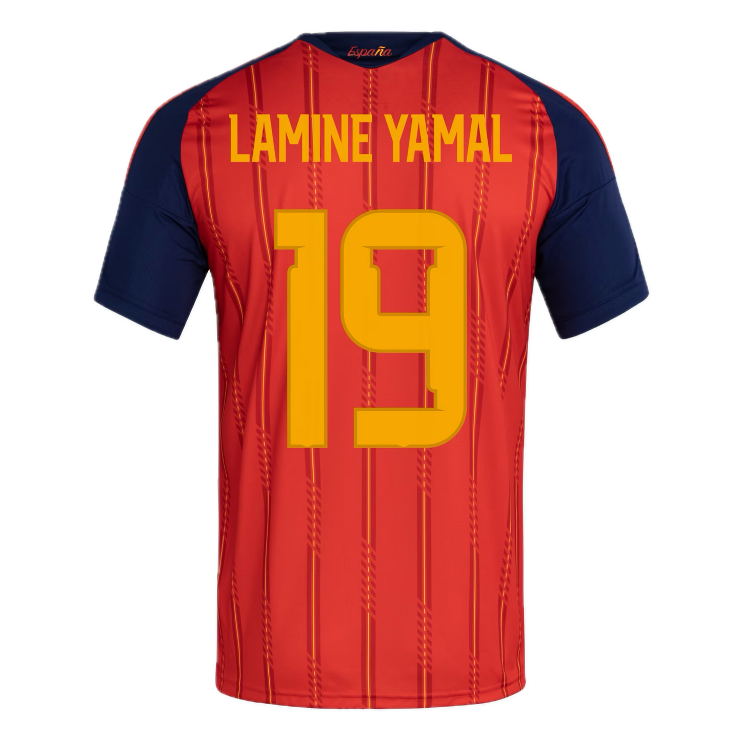 Spagna 2026 LAMINE YAMAL #19 Maglia Casa Campione del Mondo 2 Stelle