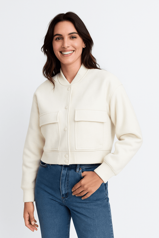 Gekürzte Bomberjacke für Frauen | Moderner Stil