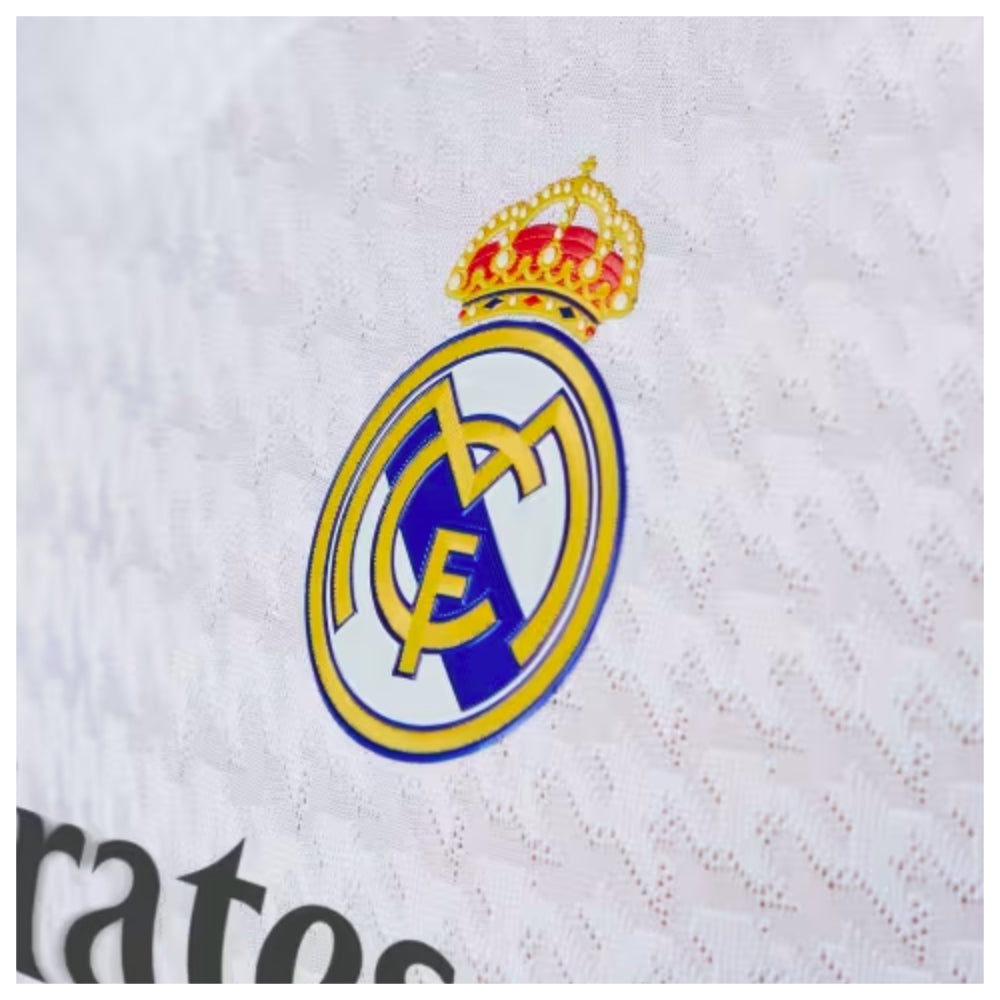 2024/25 Real Madrid Authentisches Langarm-Heimtrikot