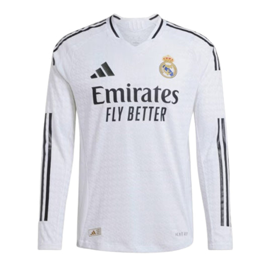 2024/25 Real Madrid Authentisches Langarm-Heimtrikot